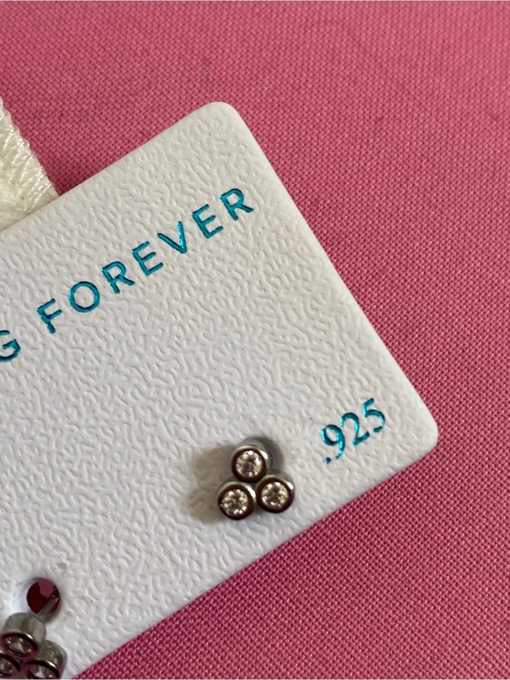Never-Worn Dainty Sterling Silver Bezel Stud Earrings from Sterling Forever